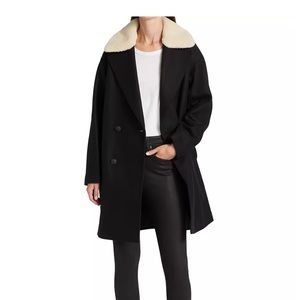 NWT Rag and Bone Mina Cocoon Wool Coat in Black